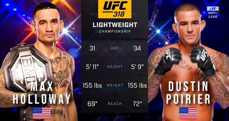 Макс Холлоуэй Дастин Порье 3 UFC 318. 20.07.2025