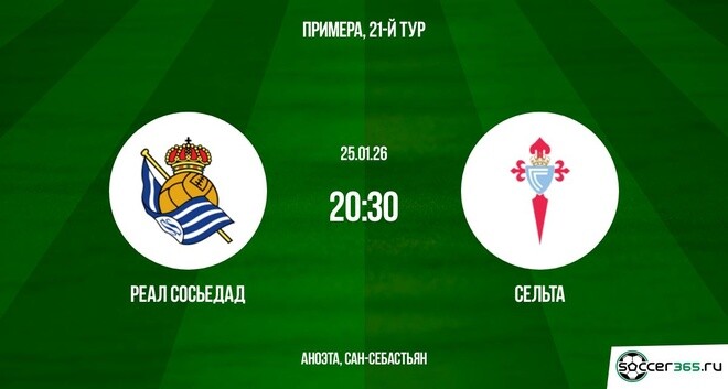 Реал Сосьедад Сельта 25.01.2026